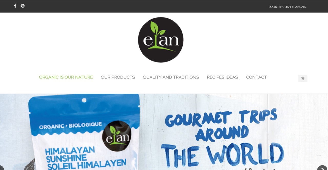 Screenshot of Elan: WooCommerce store with a custom theme
