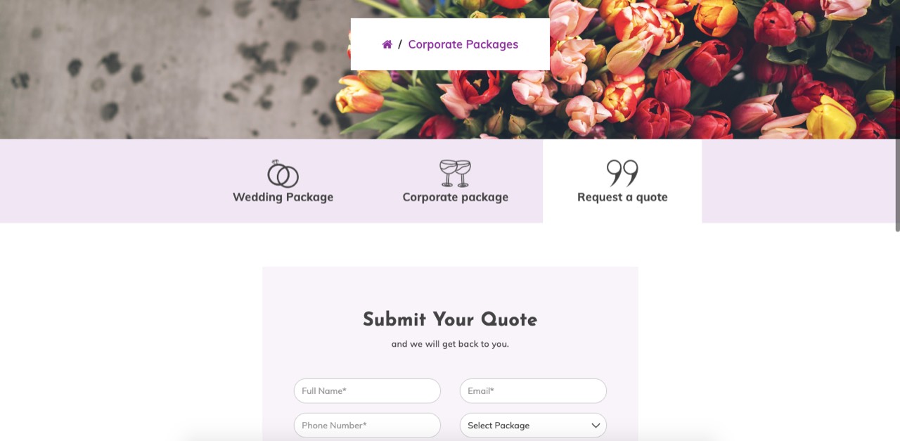 Packages and quote request